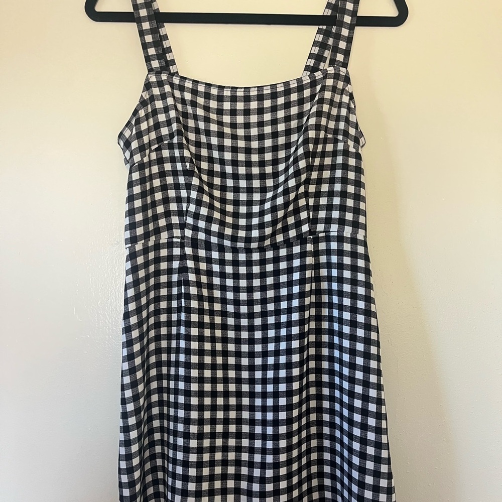 Nordstrom Black and White Gingham Mini Dress